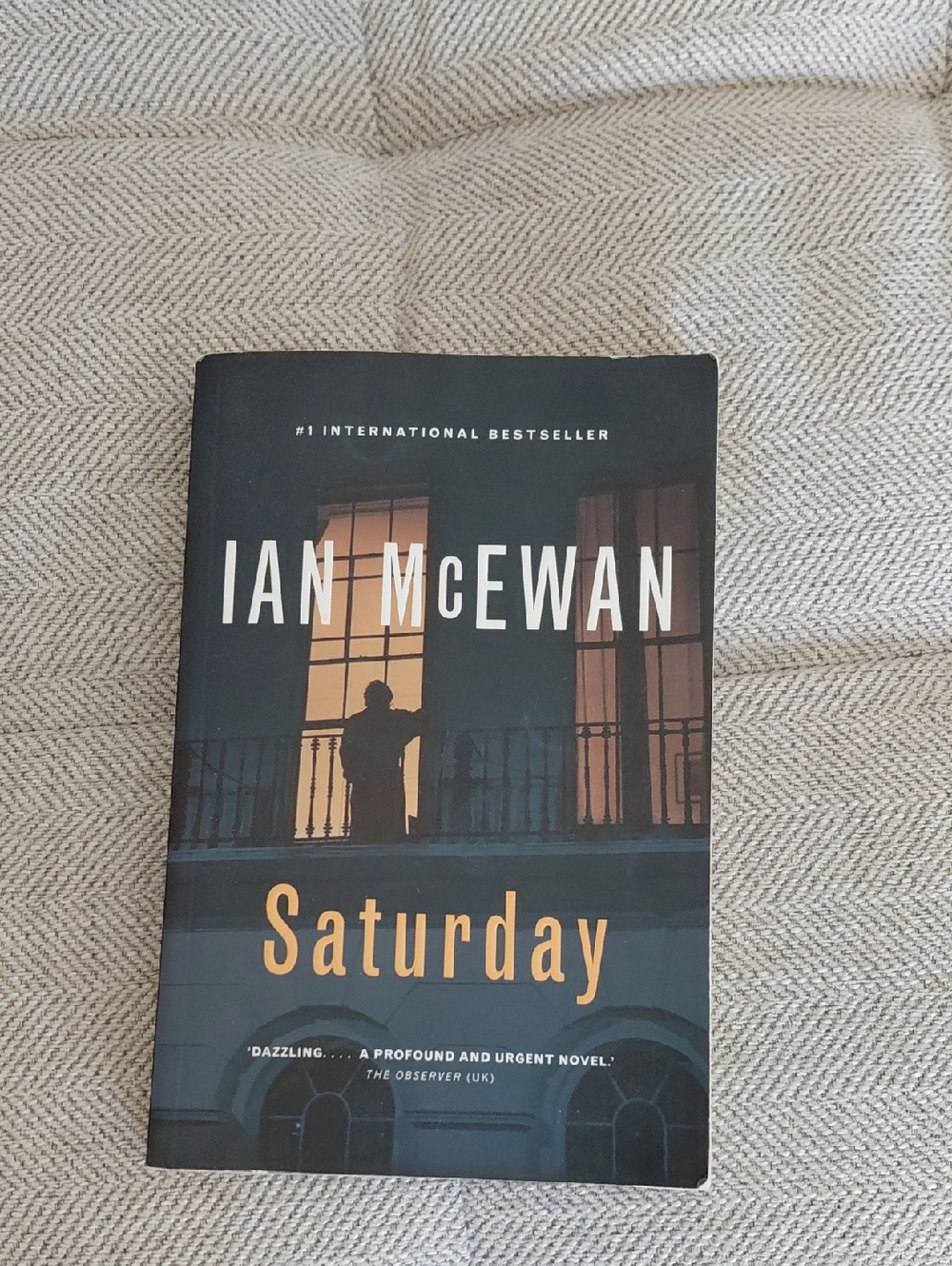 🔴 Ian McEwan "Saturday" Paperback Novel - Blue & Tan Cover